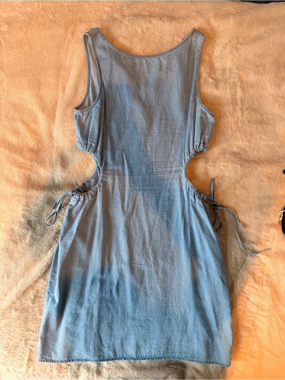 Sadie & Sage Light Blue Denim Cutout Tie-Side Tank Dress